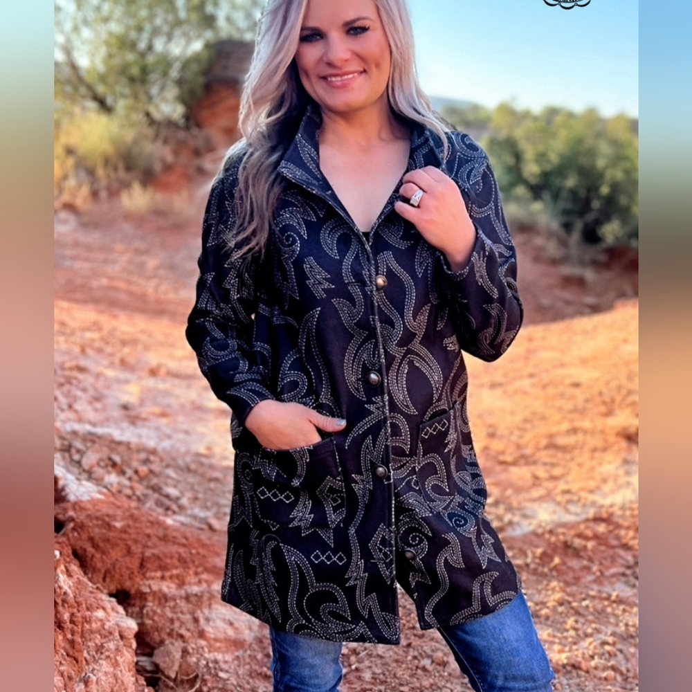NEW Sterling Creek Midnight Rider boot stitch Jacket Coat